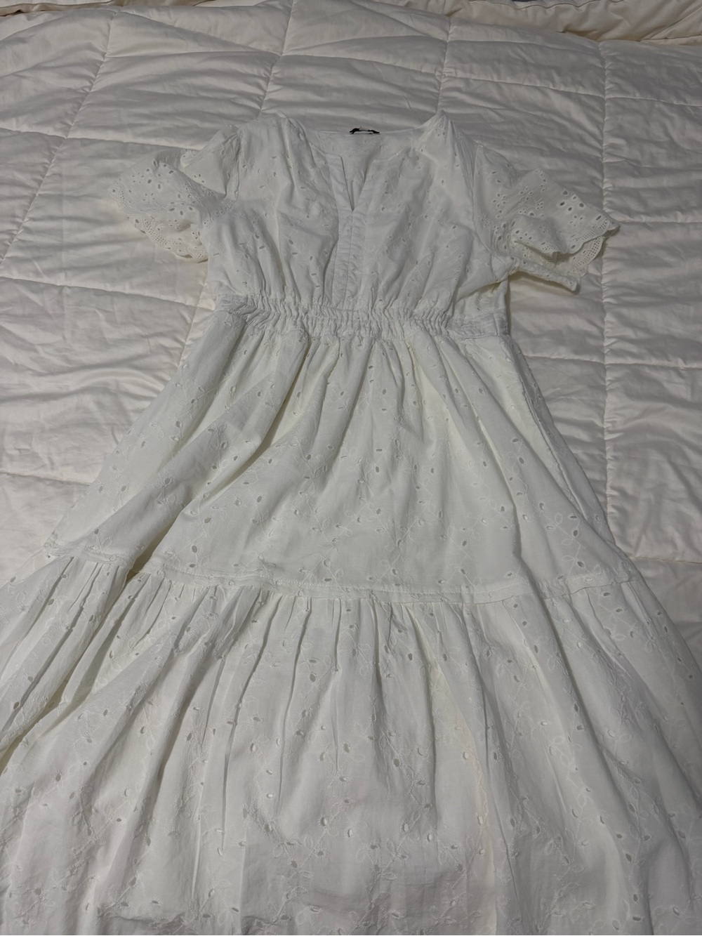 Baltic Born White Eyelet Maxi Dress